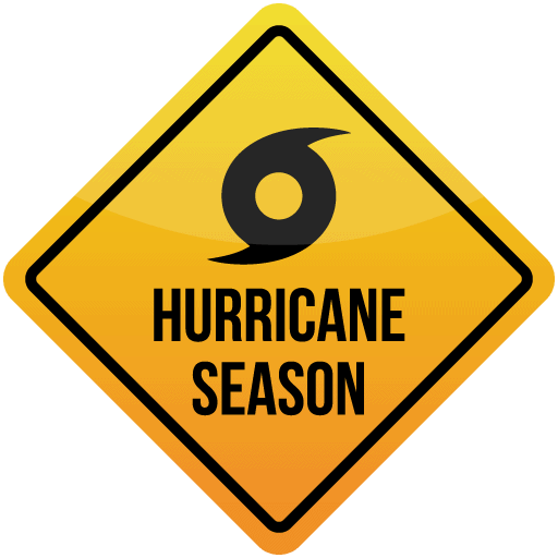 Hurricane season warning sign